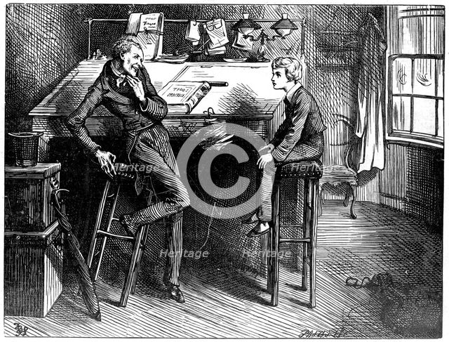 David Copperfield and Uriah Heep, 1912. Artist: Frederick Barnard