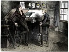 David Copperfield and Uriah Heep, 1912. Artist: Frederick Barnard
