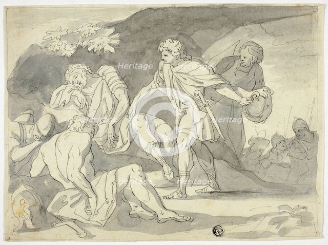 David Cutting Off Skirt of Saul's Robe, n.d. Creator: Unknown.