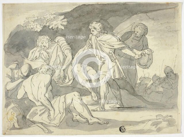 David Cutting Off Skirt of Saul's Robe, n.d. Creator: Unknown.