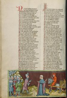 David and Abigail; Weltchronik, about 1400-1410. Creator: Unknown