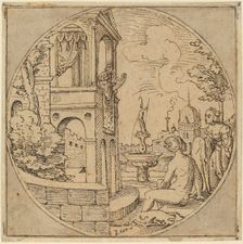 David and Bathsheba, 1540/1550. Creator: Virgil Solis