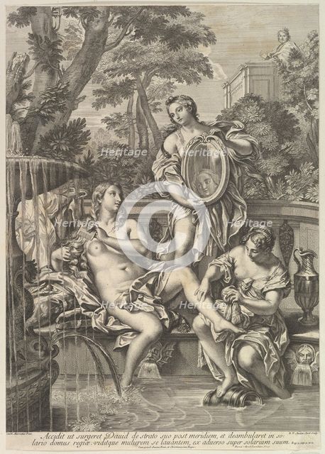 David and Bathsheba, 1680-1743. Creator: Robert van Audenaerde.