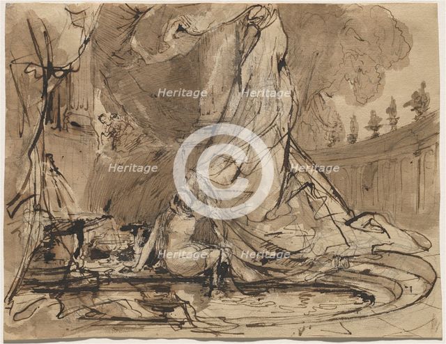 David and Bathsheba, 1825/1828. Creator: Karl Blechen.