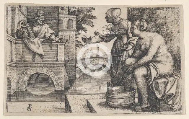 David and Bathsheba. Creator: Georg Pencz.
