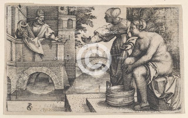 David and Bathsheba. Creator: Georg Pencz.