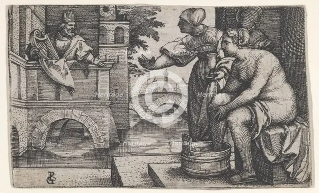 David and Bathsheba. Creator: Georg Pencz.