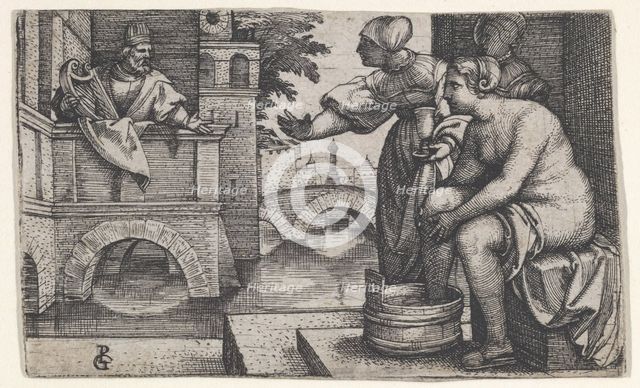 David and Bathsheba. Creator: Georg Pencz.