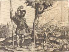 David and Goliath, 1551. Creator: Hans Sebald Lautensack
