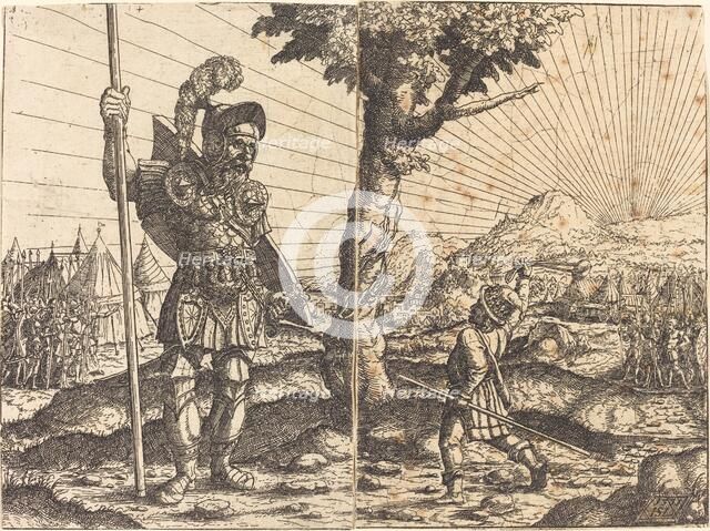 David and Goliath, 1551. Creator: Hans Sebald Lautensack.