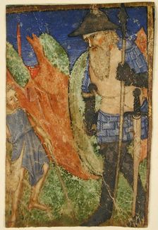 David and Goliath, French, ca. 1400. Creator: Unknown