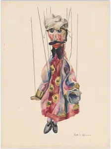 David and Goliath Marionette, c. 1937. Creator: Ruth Abrams
