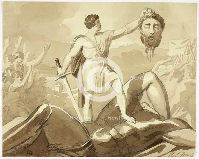 David and Goliath, n.d. Creator: Henry Pierce Bone.
