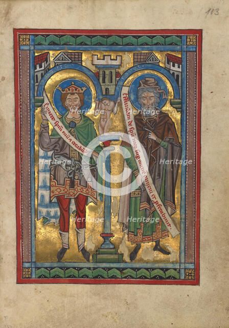 David and Joel; Psalter, about 1240-1250. Creator: Unknown.