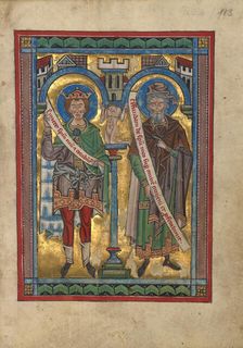 David and Joel; Psalter, about 1240-1250. Creator: Unknown