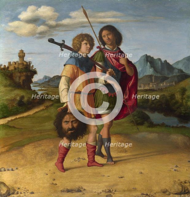 David and Jonathan, c.1508. Artist: Cima da Conegliano, Giovanni Battista (ca. 1459-1517)