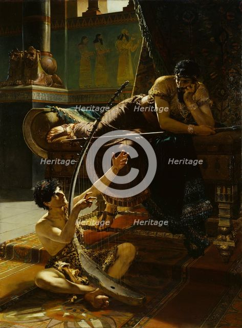 David and Saul, 1885. Creator: Julius Kronberg.