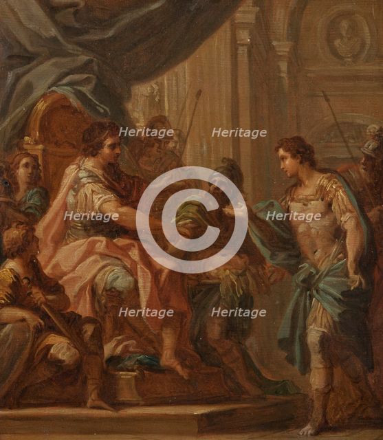 David and Saul. Study, early-mid 18th century. Creator: Sebastiano Conca.