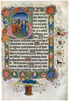 David Anointing David c15th century