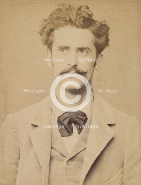 David. Armand, Auguste. 27 ans, né à Gien (Loiret). Faïencier. Anarchiste. 1/3/94., 1894. Creator: Alphonse Bertillon.