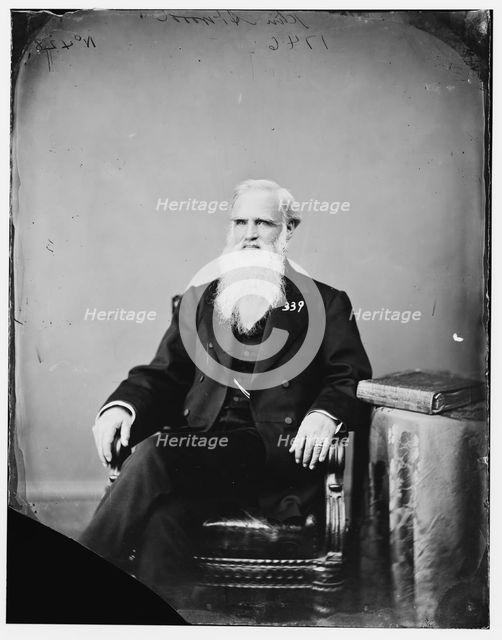 David Atwood of Wisconsin, between 1860 and 1875. Creator: Unknown.