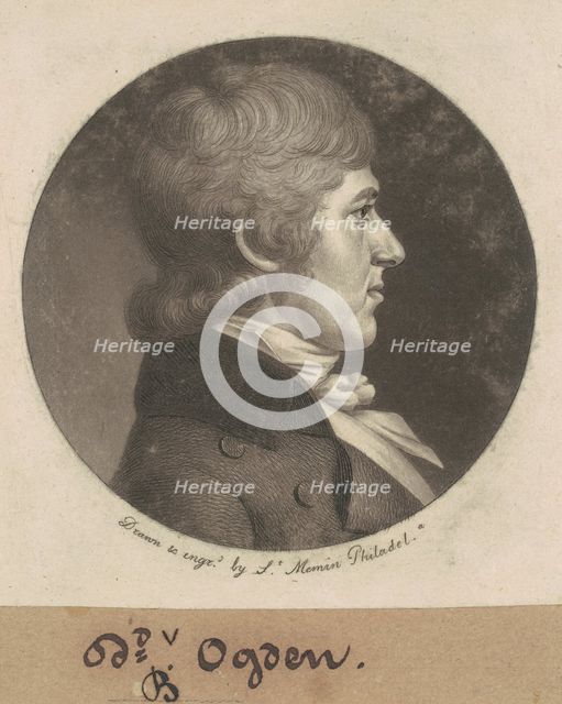 David Bayard Ogden, 1799. Creator: Charles Balthazar Julien Févret de Saint-Mémin.