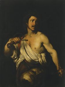 David Bearing the Head of Goliath, 1635. Creator: Bernardo Strozzi