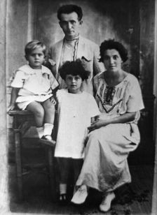 David Ben Gurion (1886-1973) with his family, 1920s