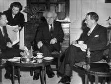 David Ben Gurion (1886-1973) with Hugh Gaitskill, 1960