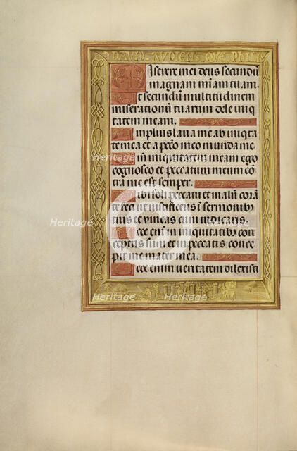 David Beseiging the Town of Keila; Spinola Hours, about 1510-1520. Creator: Unknown.