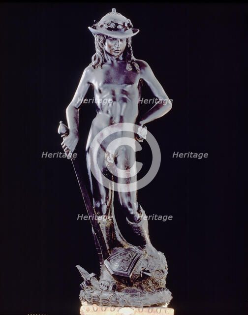 David', bronze work done in 1430 by Donatello.