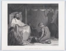 David Brought Before Saul, from "The Art Journal," opposite p. 100, April 1871. Creator: Samuel S. Smith