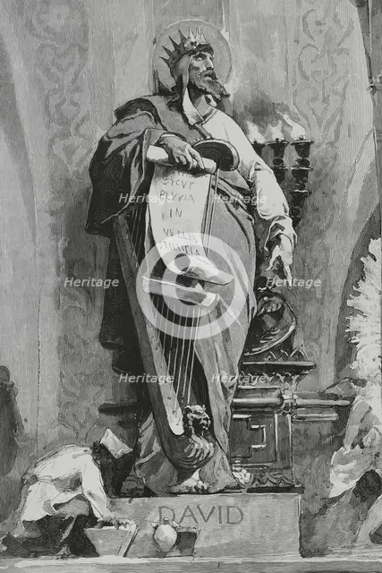 David, (c1040-966 BC), Second king of Israel, (c1002 BC-c 970 BC), 1883. Creator: Tomás Carlos Capuz.