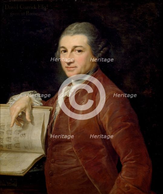 David Garrick, 1764. Artist: Pompeo Batoni.