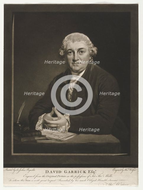 David Garrick, 1779. Creator: Thomas Watson (British, 1743 (?)-1781).