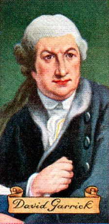 David Garrick, taken from a series of cigarette cards, 1935