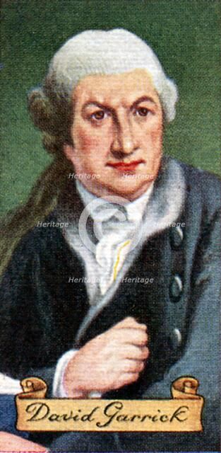 David Garrick, taken from a series of cigarette cards, 1935. Artist: Unknown