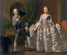 David Garrick and Hannah Pritchard in a Scene from "The Suspicious Husband" 1752. Creator: Francis Hayman