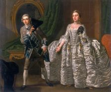 David Garrick and Hannah Pritchard in a Scene from "The Suspicious Husband" 1752. Creator: Francis Hayman