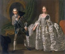 David Garrick and Hannah Pritchard in a Scene from The Suspicious Husband 1752. Artist: Francis Hayman