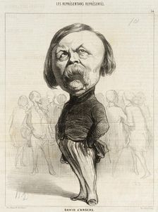David d'Angers, 1849. Creator: Honore Daumier