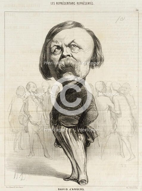 David d'Angers, 1849. Creator: Honore Daumier.