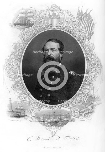 David Dixon Porter, United States admiral, 1862-1867.Artist: Brady