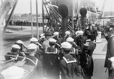 David Franklin Houston, Secretary of Agriculture, Target Practice, 1913. Creator: Harris & Ewing