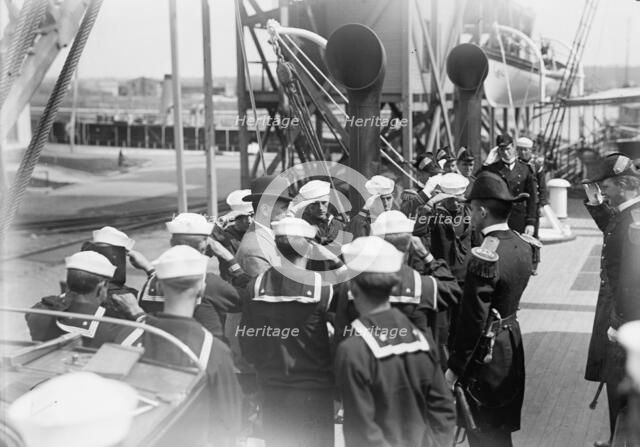 David Franklin Houston, Secretary of Agriculture, Target Practice, 1913. Creator: Harris & Ewing.