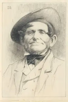 David Hadden, the Ground Officer-illustration for "Johnny Gibb of Gushetneuk" by William...c1877. Creator: George Reid