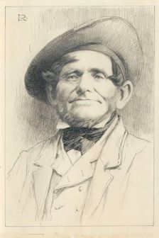 David Hadden, the Ground Officer-illustration for "Johnny Gibb of Gushetneuk" by William...c1877. Creator: George Reid