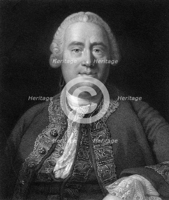 David Hume, 18th century Scottish philosopher, economist and historian, (1845). Artist: W Holl