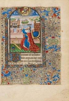 David in Prayer; Book of Hours, about 1440-1450. Creator: Workshop of the Bedford Master