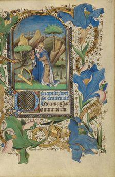 David in Prayer; Book of Hours, about 1450-1455. Creator: Master of Guillebert de Mets